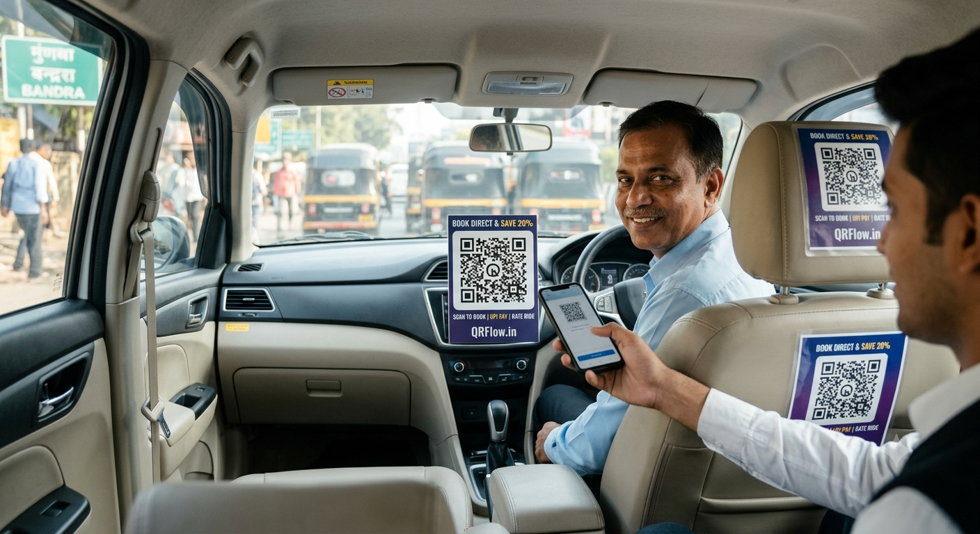QR Code for Taxi Drivers: Drive Business Independence & Direct Bookings in India